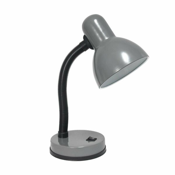 Competencia Basic Metal Desk Table Lamp with Flexible Hose Neck, Grey CO2519758